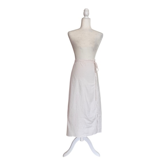 Andie Swim White Linen A Line Wrap Maxi Skirt Womens Size L/XL Swim Cover - Picture 1 of 11